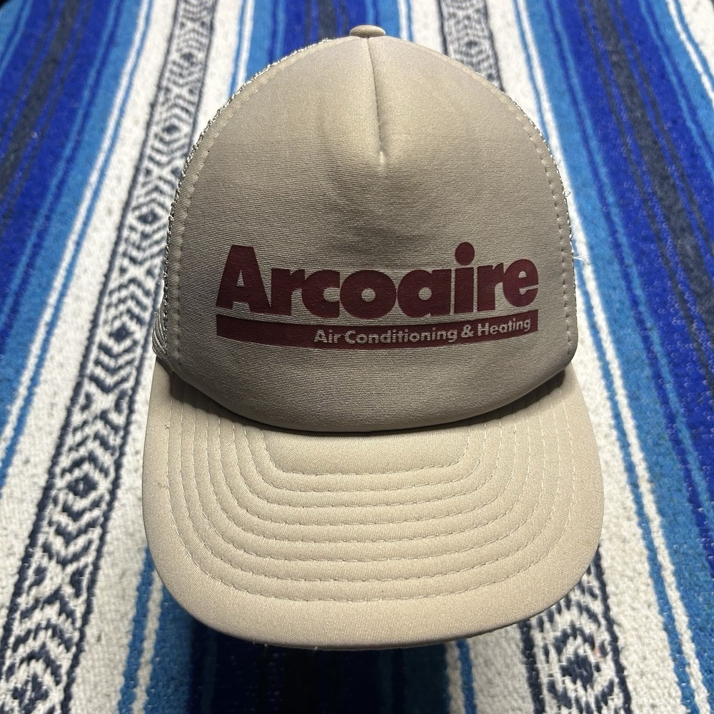 Vintage Arcoaire Air Conditioning Heating Trucker Hat Snapback HVAC Mesh Cap